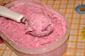 фото рецепта Клюквенное мороженое из творога