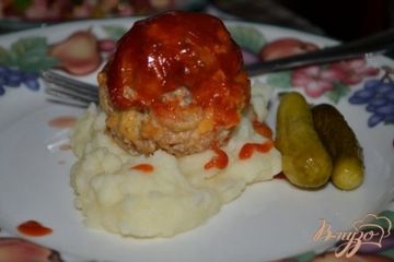 фото рецепта Мясной хлеб в мини формочках