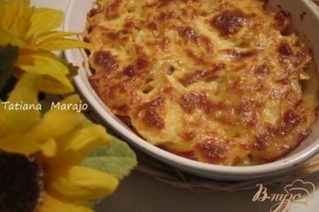 фото рецепта Овощная запеканка с копчеными колбасками