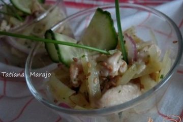 фото рецепта Картофельный салат с курятиной