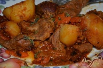 фото рецепта Говядина ,тушеная с овощами в пиве