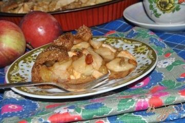 фото рецепта Постный деревенский пирог с яблоками