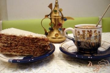 фото рецепта Вафельный тортик с шоколадным кремом