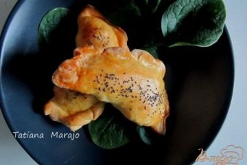 фото рецепта Песочные пирожки с картофелем, сыром и ветчиной