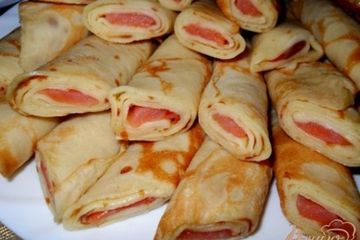 фото рецепта Блины закусочные с красной рыбой