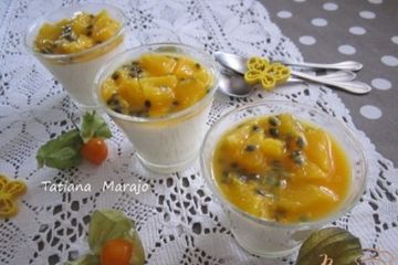 фото рецепта Панна котта с маракуйей и апельсином