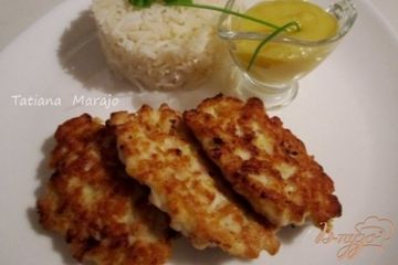 фото рецепта Куриные рубленные  котлетки с персиковым соусом