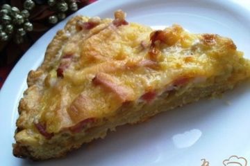 фото рецепта Киш лорен или пирог с луком и ветчиной