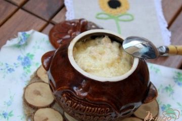 фото рецепта Цветная капуста с творогом в горшочке