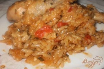 фото рецепта Курица тушеная с рисом