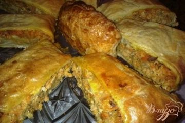 фото рецепта Пирог с горбушей и овощами