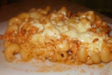 фото рецепта Паста с мясом запеченная под сыром