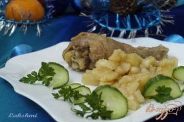 фото рецепта Курица ,тушеная с картофелем