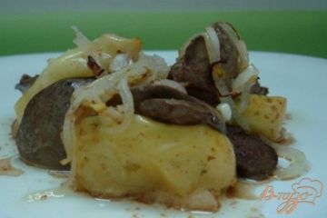 фото рецепта Печень с яблоками