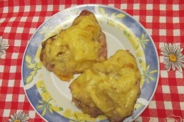 фото рецепта Мясо под сырной шубкой