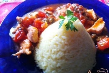 фото рецепта Куриное филе с тайским соусом и рисом