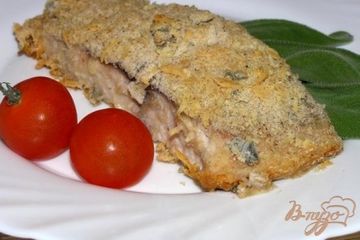 фото рецепта Белый амур под сырно-шалфейной корочкой