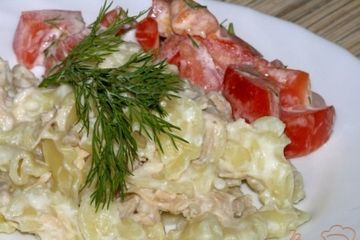 фото рецепта Паста с мясом в соусе бешамель