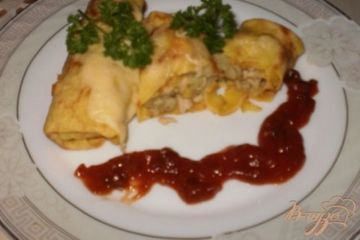 фото рецепта Блинчики с мясом