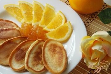 фото рецепта Апельсиновые оладьи на ряженке