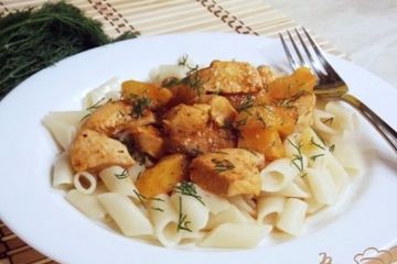 фото рецепта Куриное филе с яблоками в соусе