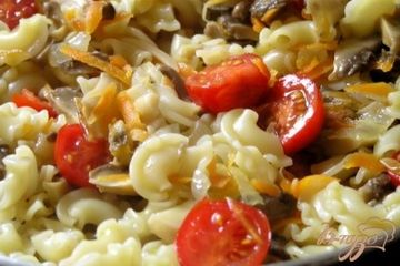 фото рецепта Паста с грибами и черри