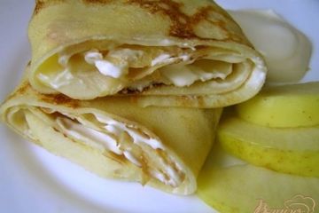 фото рецепта Блинчики с яблоками