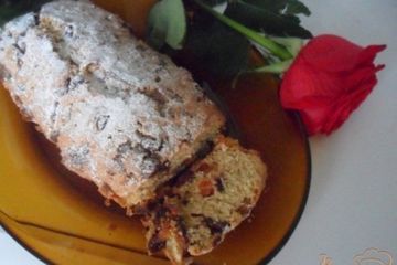 фото рецепта Кекс с шоколадными каплями и курагой