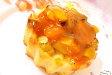 фото рецепта Галеты с яблоками и абрикосовым джемом