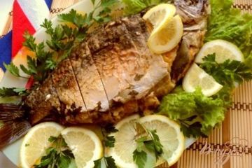 фото рецепта Фаршированный карп с соусом «Рыбный велюте»