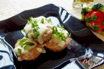 фото рецепта Мясные кексы в сливочно-горчичном соусе