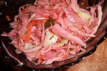 фото рецепта Соленая капуста с буряком