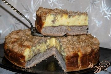 фото рецепта Пирог с сырковой массой Забава