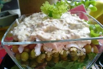 фото рецепта Салат мясной с соусом Универсальный