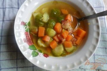 фото рецепта Похлёбка из тыквы и брюссельской капусты