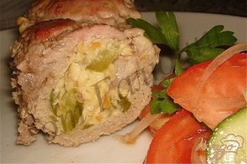 фото рецепта Вкусные свиные рулетики с начинкой