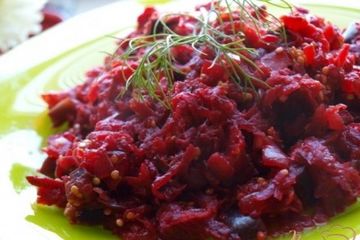 фото рецепта Свекольный гарнир с баклажанами