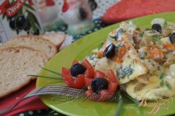 фото рецепта Омлет  с цветной капустой по-средиземноморски
