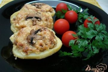 фото рецепта Картофель фаршированный шампиньонами