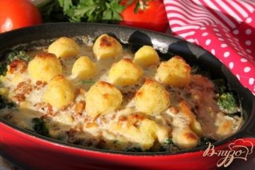 фото рецепта Мусака с брокколи и картофельным пюре