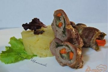 фото рецепта Свиные рулетики с начинкой