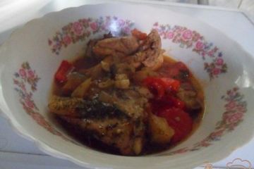 фото рецепта Яхния с курицей