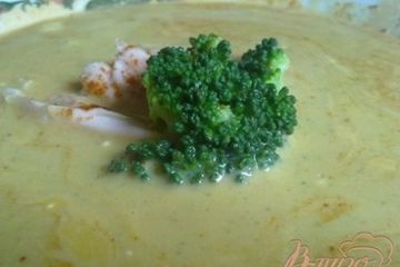 фото рецепта Суп-пюре из брокколи и сыра