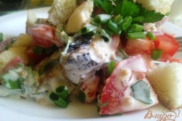 фото рецепта Салат из шпрот с овощами