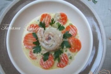 фото рецепта Рыбные улитки с овощами