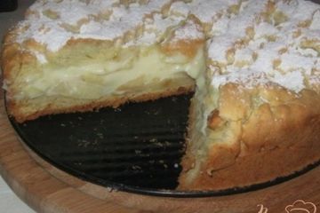 фото рецепта Пирог с яблоками и заварным кремом Нежность