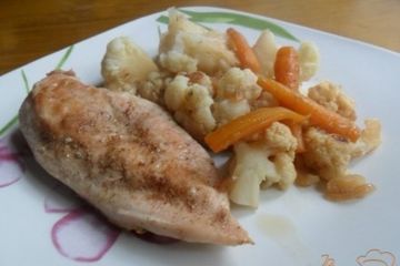 фото рецепта Лимонная курица с жареными овощами