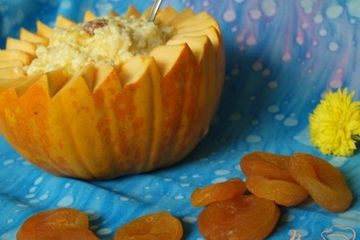 фото рецепта Тыквенная каша с пшеном и сухофруктами
