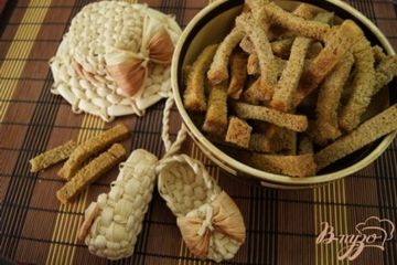 фото рецепта Ржаные сухарики