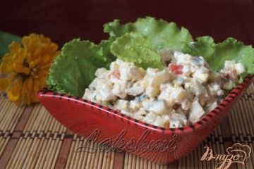 фото рецепта Салат с малосольными огурцами